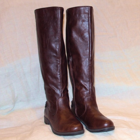 None Shoes - Tall Leather Brown Boots